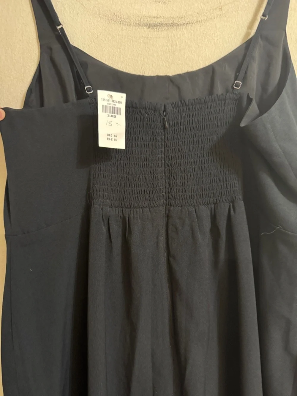 Abercrombie & Fitch Classic Black Sleeveless Midi Dress with Side Slit Sz XL NWT